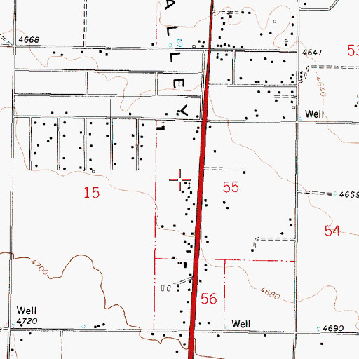 Topographic Map of First Southern Baptist Church of Chino Valley, AZ