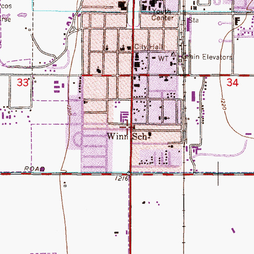 Topographic Map of Free Methodist Church, AZ