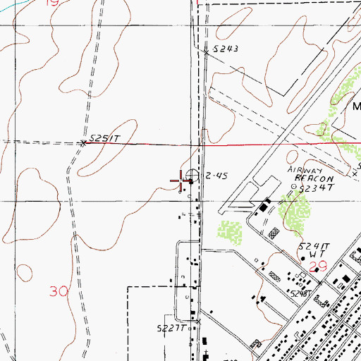 Topographic Map of Holbrook Pentecostal Church of God, AZ