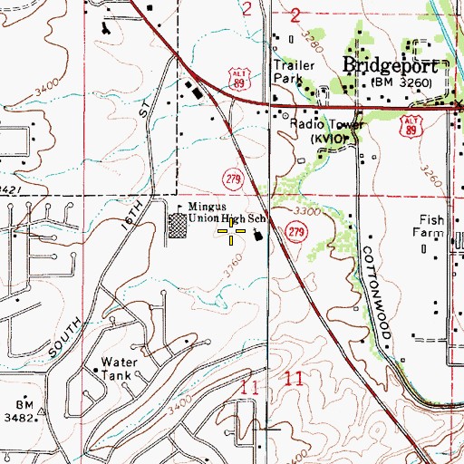 Topographic Map of Kingdom Hall of Jehovahs Witnesses, AZ