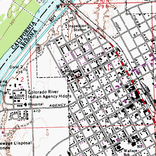 Topographic Map of Messiah Lutheran Church, AZ