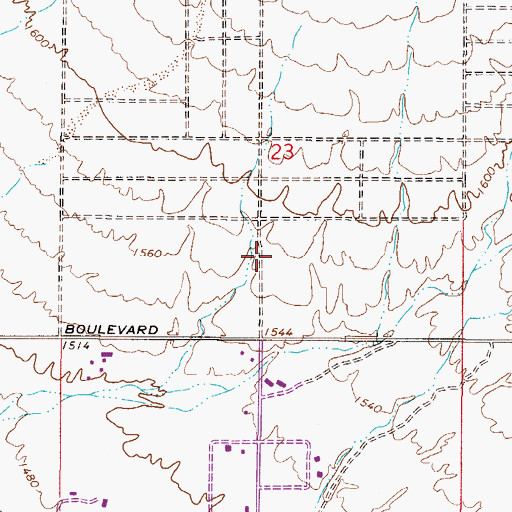 Topographic Map of Saint Bernard of Clairvaux Catholic Church, AZ