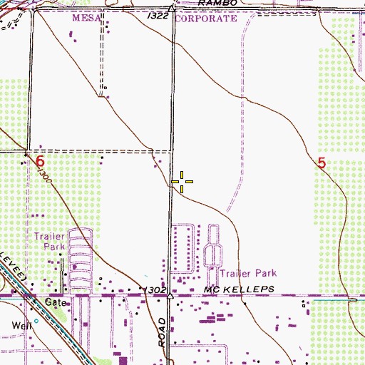 Topographic Map of Saint Bridget Catholic Church, AZ