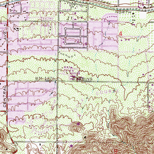 Topographic Map of Saint Luke's at the Mountain Church, AZ