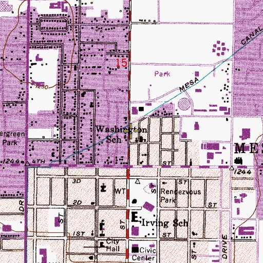 Topographic Map of Trinity Evangelical Church, AZ
