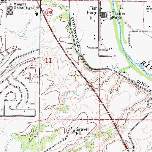 Topographic Map of Verde Valley Church of the Nazarene, AZ