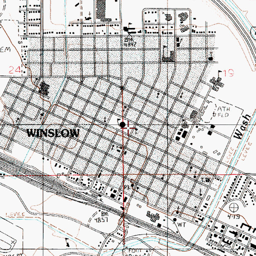 Topographic Map of Warren Avenue Church of Christ, AZ