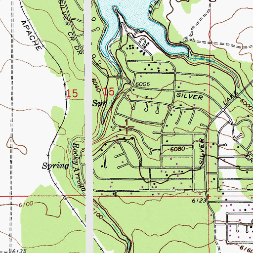 Topographic Map of White Mountain Lake Community Baptist Church, AZ