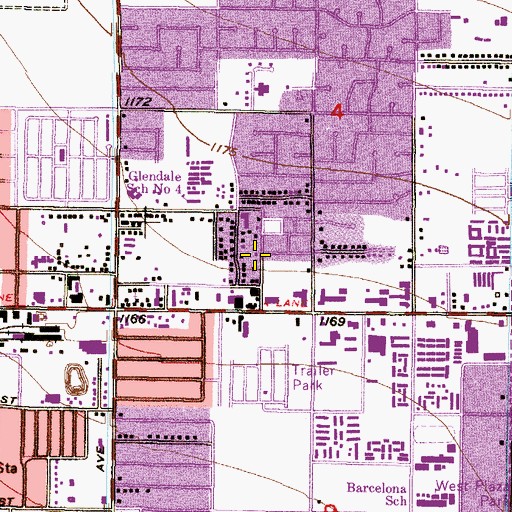 Topographic Map of Kingdom Hall of Jehovahs Witnesses, AZ
