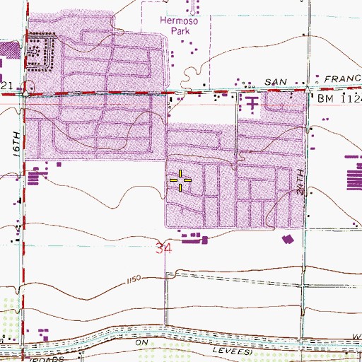 Topographic Map of Saint Stephen Missionary Baptist Church, AZ