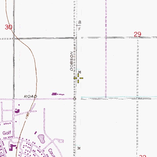 Topographic Map of Saint Stevens Catholic Church, AZ
