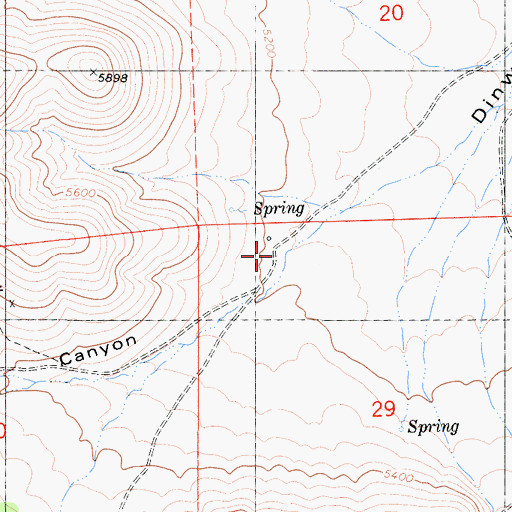 Topographic Map of Roberts Canyon, CA
