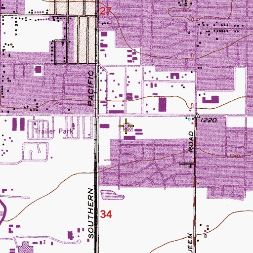 Topographic Map of Temple of the Redeemer Apostolic Church, AZ