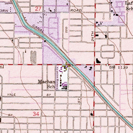 Topographic Map of Templo Cristiano Central, AZ