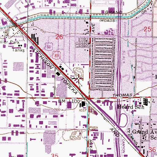 Topographic Map of Templo Maranatha, AZ
