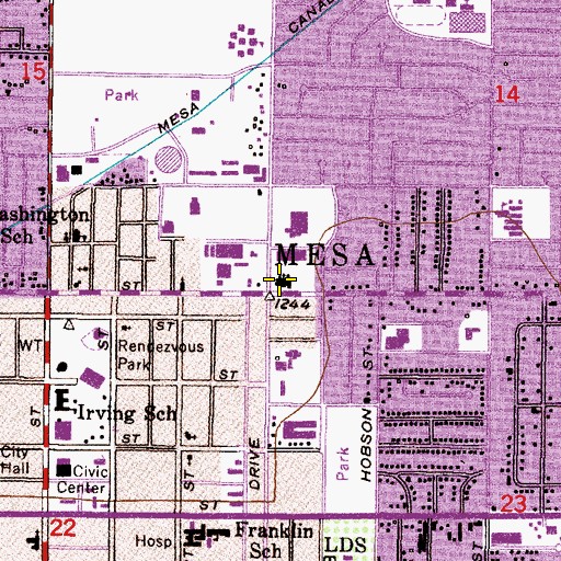 Topographic Map of The Church of Jesus Christ of Latter Day Saints, AZ