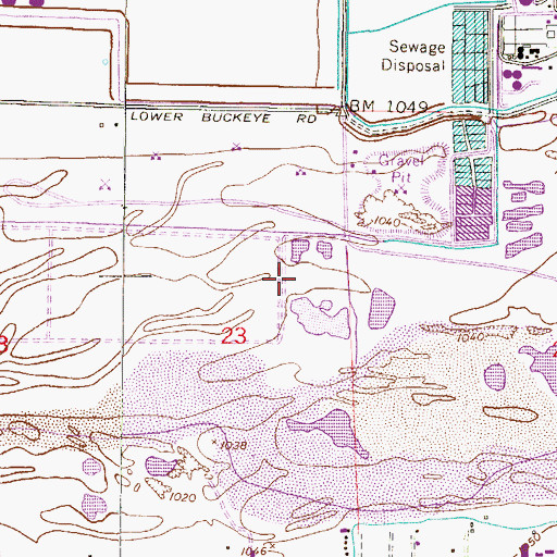 Topographic Map of City of Phoenix 27th Avenue Landfill, AZ