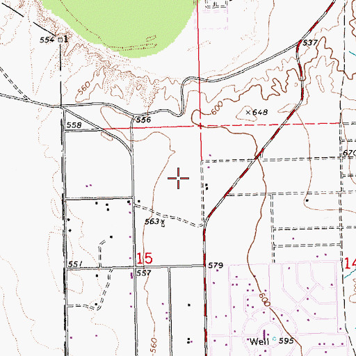 Topographic Map of Mesa Industrial Business Park, AZ