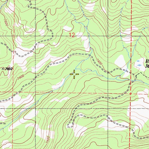 Topographic Map of Ruby Creek, CA