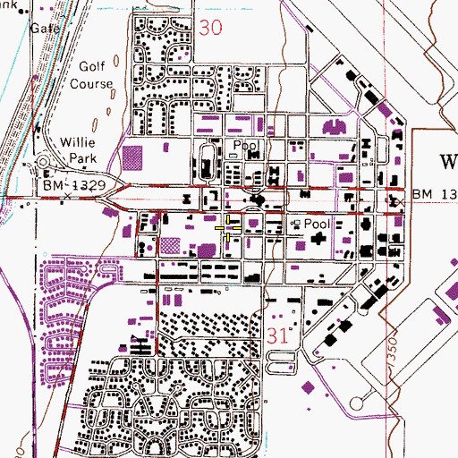 Topographic Map of Arizona State University Polytechnic Campus Wanner Hall, AZ
