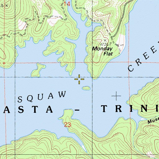 Topographic Map of Second Creek, CA