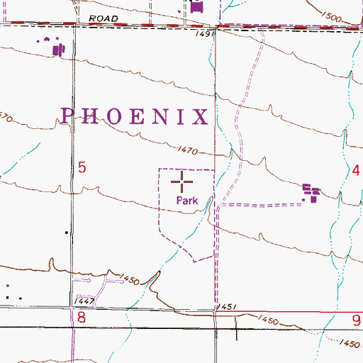 Topographic Map of Phoenix Police Department Desert Horizon Precinct, AZ