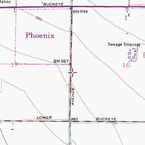 Topographic Map of Phoenix Police Department Estrella Mountain Precinct, AZ
