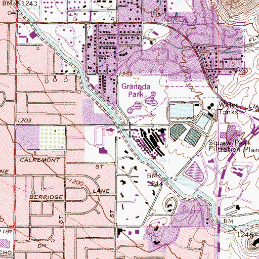 Topographic Map of Phoenix Police Department Mountain View Precinct, AZ