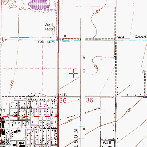Topographic Map of Pinal County Sheriff's Office, AZ