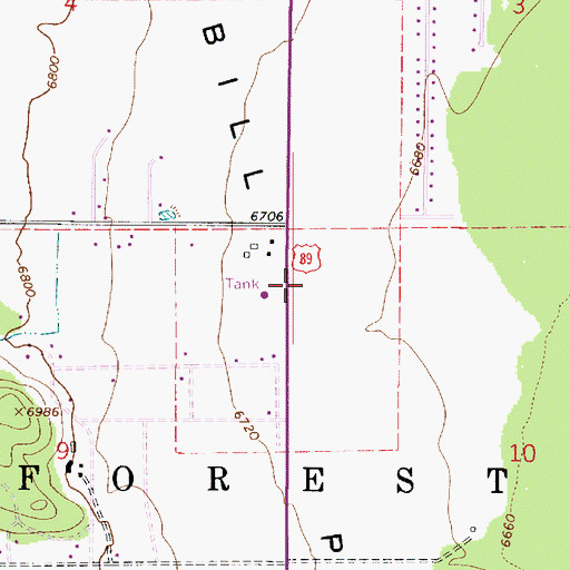 Topographic Map of Summit Fire District Station 33, AZ