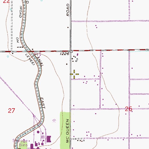 Topographic Map of Chandler Fire Department Station 10, AZ