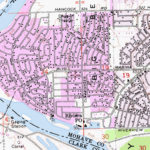 Topographic Map of Bullhead City Fire Department Station 6, AZ