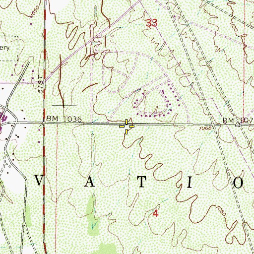 Topographic Map of Gila River Indian Community Fire Department Station 426 Komatke, AZ