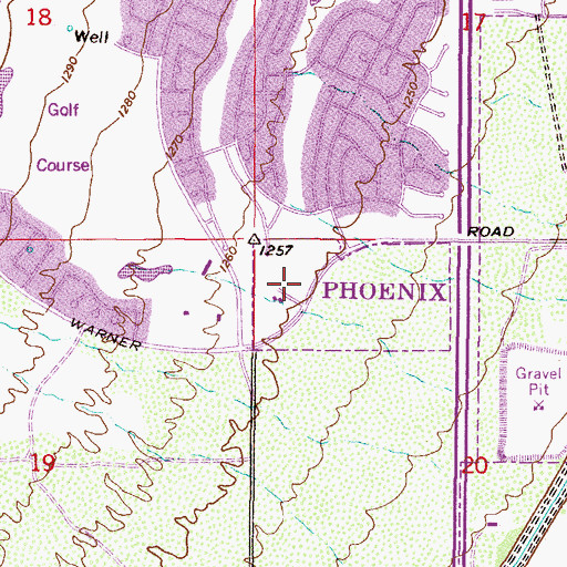Topographic Map of Phoenix Fire Department Station 38, AZ