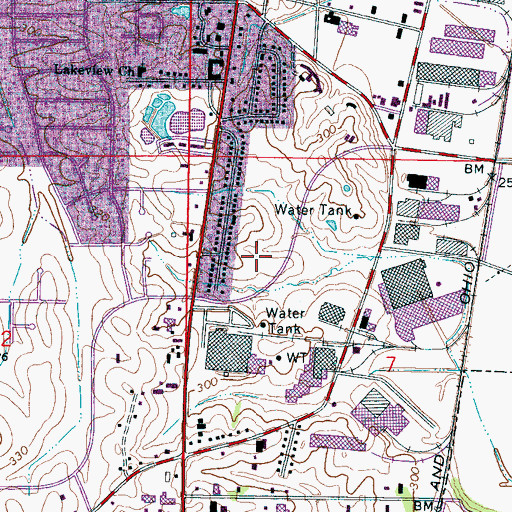 Topographic Map of North Mississippi Medical Center Womens Hospital, MS