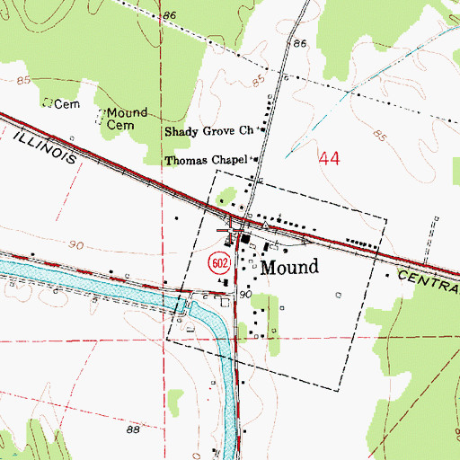 Topographic Map of Mound Fire District 1, LA