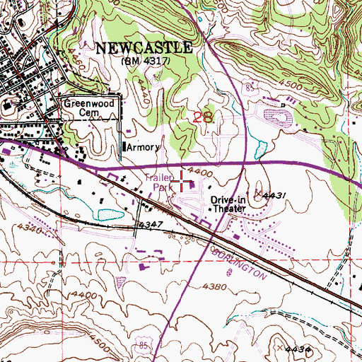 Topographic Map of Weston County Health Services, WY