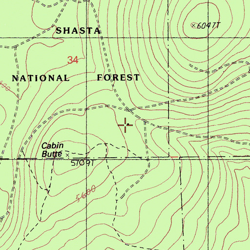 Topographic Map of Snow Survey Cabin, CA