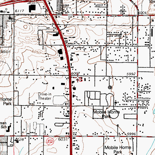 Topographic Map of Laramie County Fire District 1 Cheyenne Station 1, WY