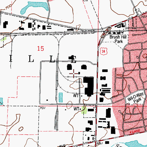Topographic Map of Platinum Care Ambulance, IL