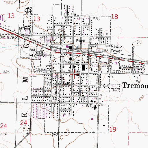 Topographic Map of Tremont Rescue 702, IL