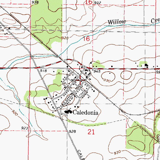 Topographic Map of Capron Rescue Squad, IL