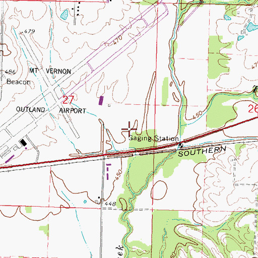 Topographic Map of Air Evac Lifeteam 11, IL