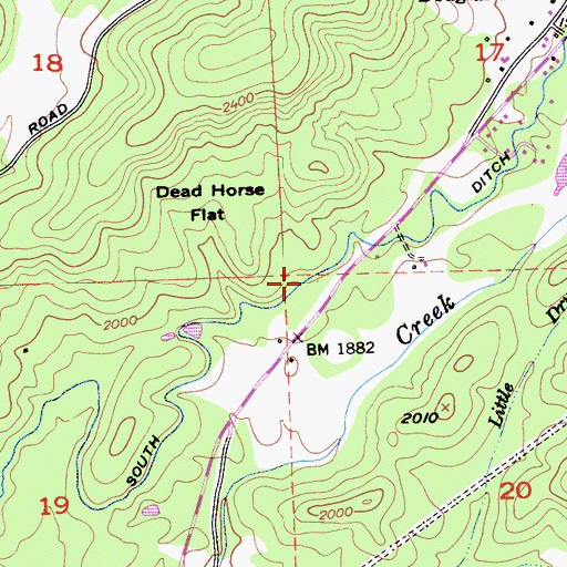 Topographic Map of South Ditch, CA