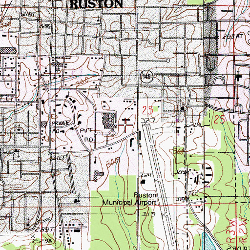 Topographic Map of Green Clinic Surgical Hospital, LA