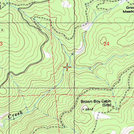Topographic Map of South Fork Griswold Creek, CA