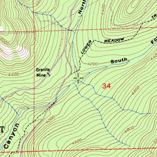Topographic Map of South Fork Long Canyon, CA