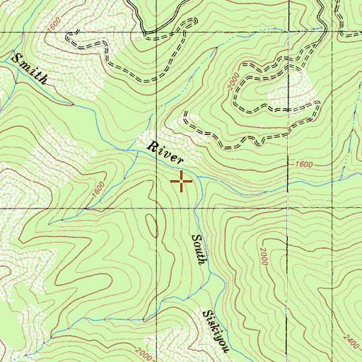 Topographic Map of South Siskiyou Fork, CA