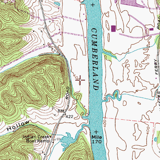 Topographic Map of Oakley Airport, TN