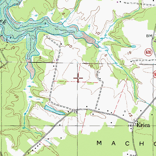 Topographic Map of Whithall Farm Airport, VA